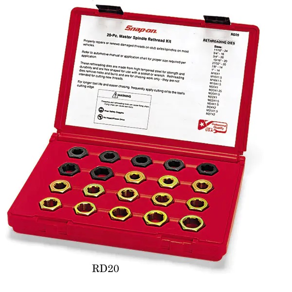 Snapon Hand Tools RD20 Master Spindle Rethreading Set